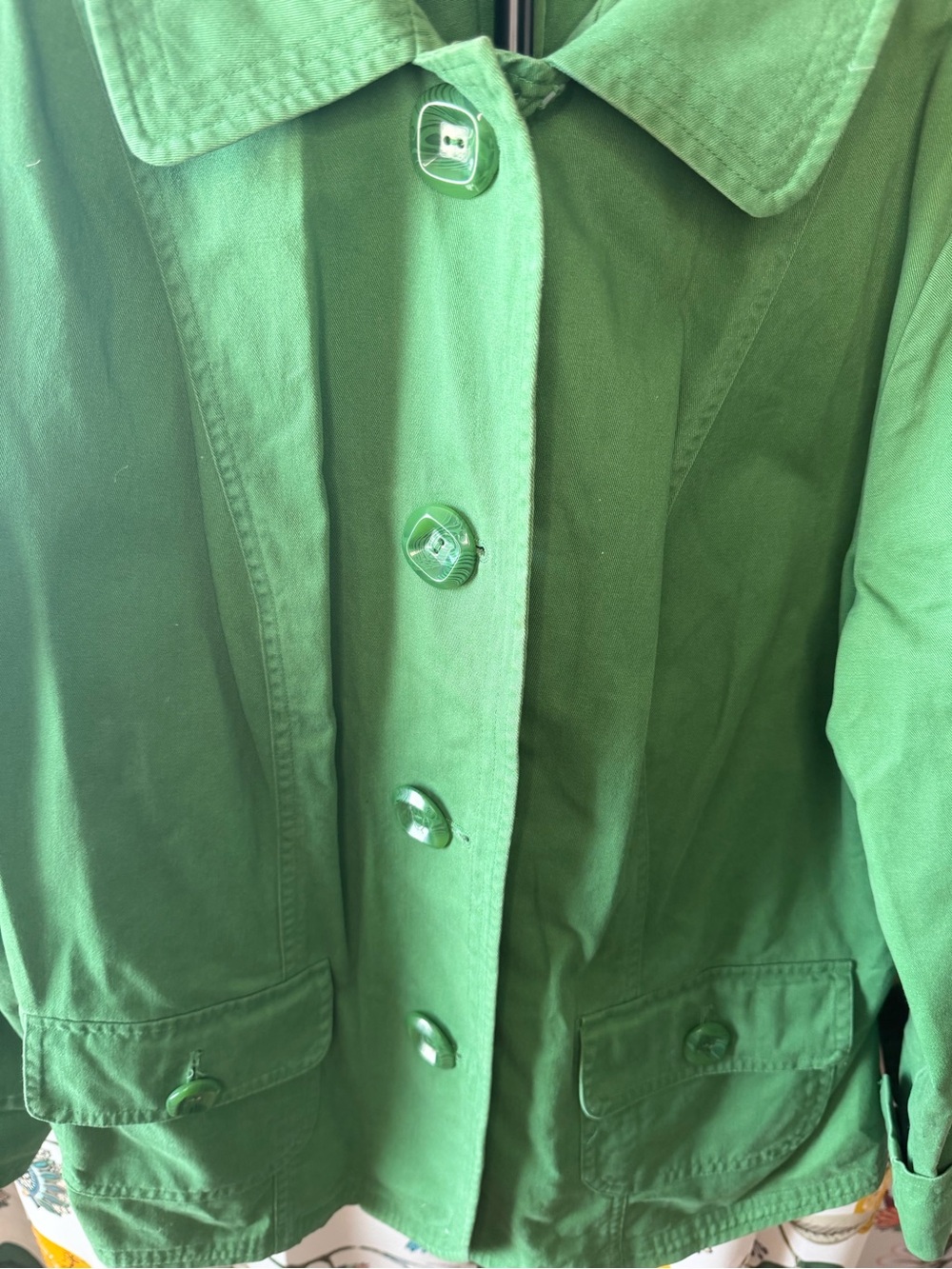 Relativity Green Button-Front Utility Jacket - Picture 4 of 4
